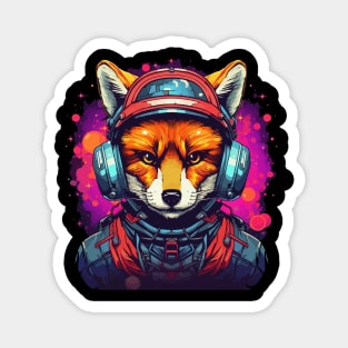 Red Fox Astronaut Magnet