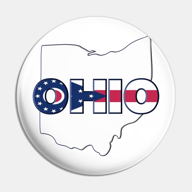 Ohio Colored State Letters Pin by m2inspiration