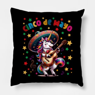 Cinco de Mayo Fiesta Unicorn 2024 Men Women Kids Funny Pillow