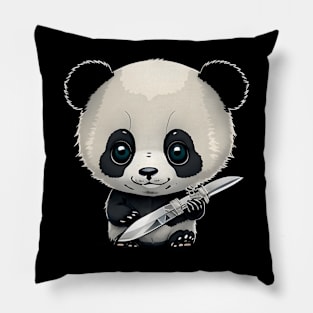 Animals with knives - Panda Pillow