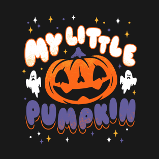 My Little Pumpkin - Creepy Cute Distressed Cartoon - Spooky Ghosts T-Shirt