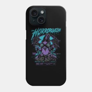 HORRORQUEENN (teal purple grey) Phone Case