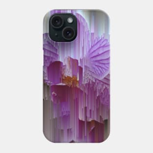 Glitched Purple Orchid Phone Case