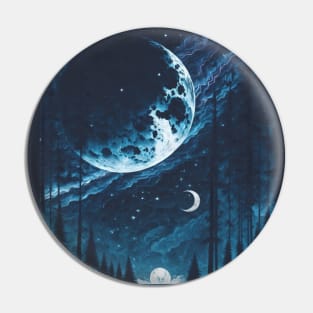 Magical landscape at night Pin