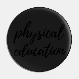 Physical Education Binder Label Pin