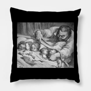 The Ogre's Daughters - Gustave Dore, Hop O My Thumb Pillow