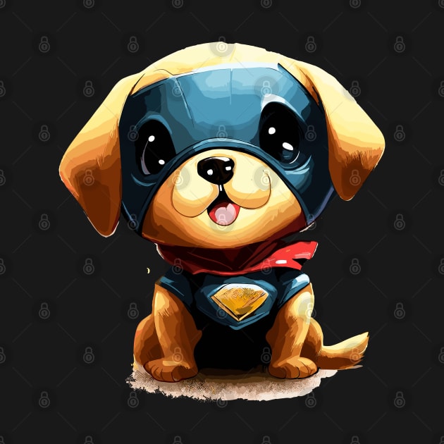 Superhero puppy dog by TomFrontierArt