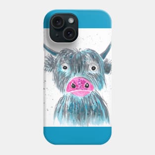 How Now Blue Cow Phone Case