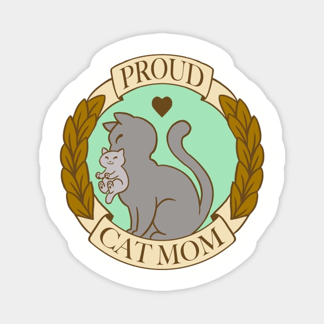 Proud Cat Mom Magnet by aimeekitty