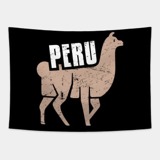 Retro Peruvian Peru Alpaca Tapestry