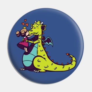 Little princess kisses dragon Pin