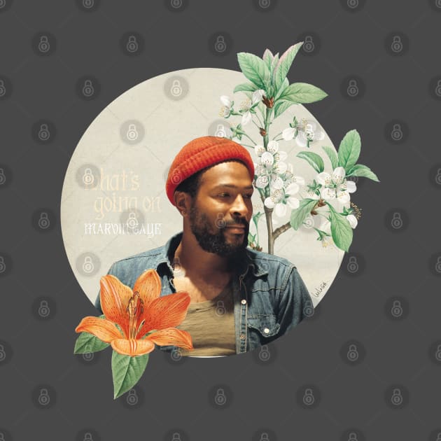 Floral Marvin Gaye by luliga