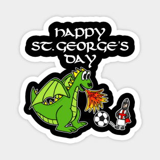 Happy St. George's Day Dragon Football Funny England Magnet