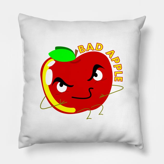 Rotten to the Core Bad Apple Pillow TeePublic