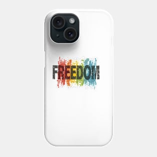 Colorful Freedom Distressed Grunge Design Phone Case