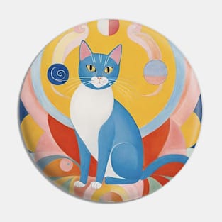 Hilma af Klint's Colorful Cat Dreamscape Pin