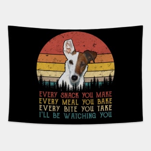 Retro Fox Terriers Smooth Every Snack You Make Every Meal You Bake Tapestry