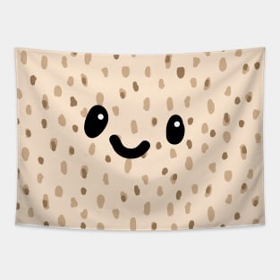 Funny Passover Matzah Man with Cute Cartoon Smiling Face, made by EndlessEmporium Tapestry