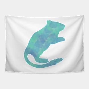 Teal watercolour gerbil Tapestry