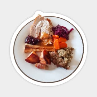 Food Roast Turkey Christmas Dinner Photo Magnet