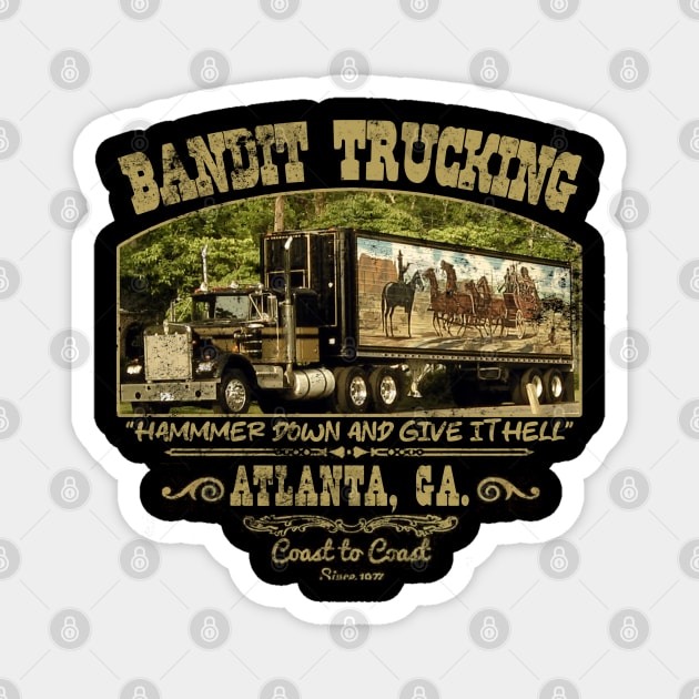 Bandit Trucking 1977 Magnet by Lani A Art