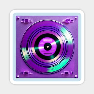 Holographic Purple DJ Turntable Magnet