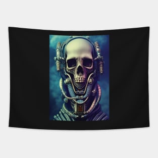 Skeleton Astronaut | Space Skull | Dystopian Art | Skull Astronaut Artwork | Fantasy Astronaut Skull Tapestry