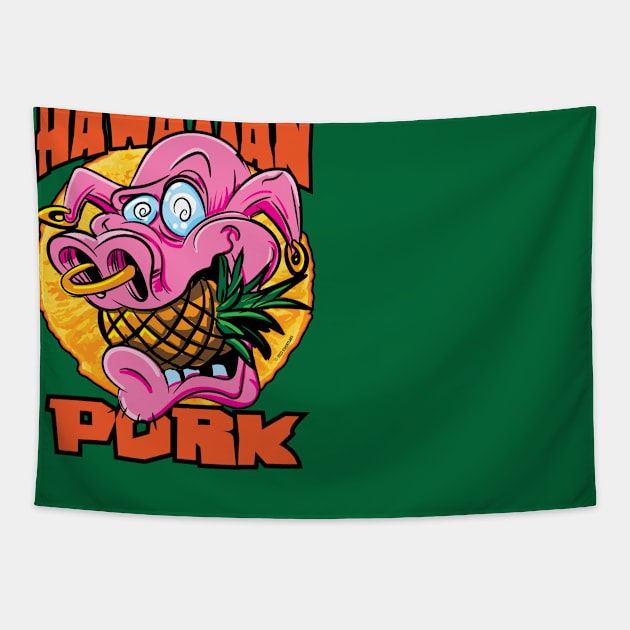 Hawaiin pulled Pork and Pineapples Tapestry by eShirtLabs