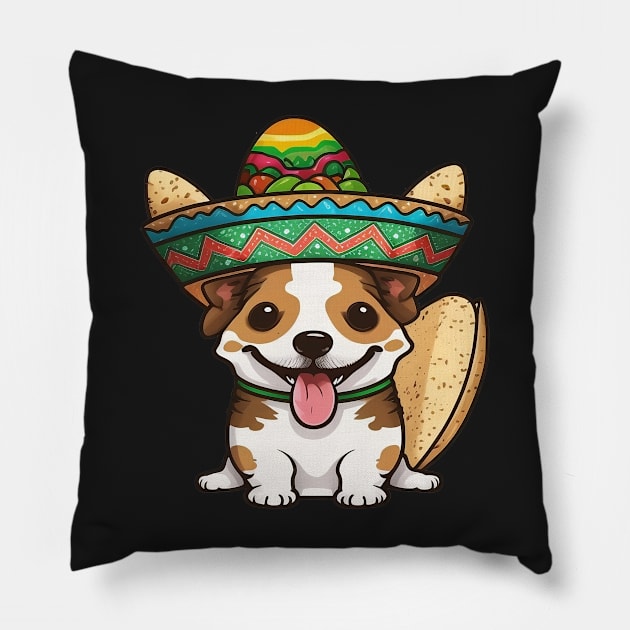 Eat Tacos Pet Dogs Pillow by szymonabramek