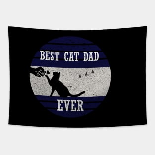 best cat dad ever vintage retro style Tapestry