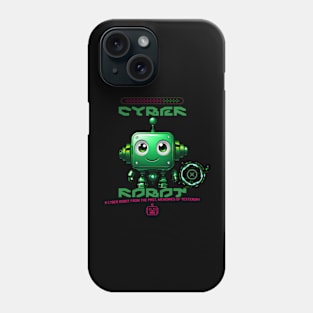 Cyber Pop Art A Cyber Robot Celebrates Popular Culture Of The Past In Digital Art Phone Case