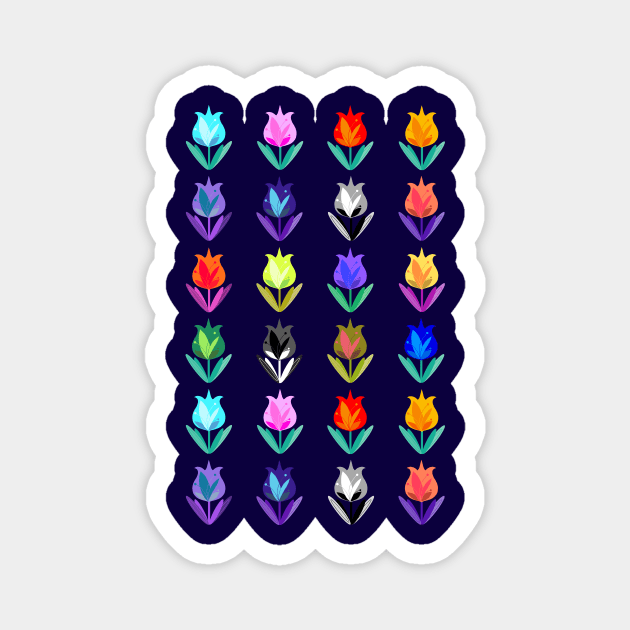 Nocturne Tulip Garden Magnet by nocturne-design