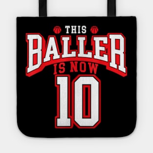 10th Birthday Basketball Lover 10 Years Old Bday Tote