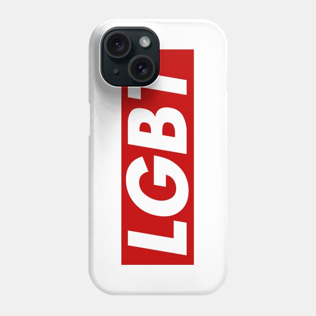 LGBT box logo red Phone Case by PaletteDesigns