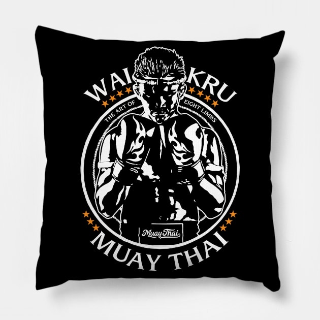 MMA Muay Thai Wai Kru Pillow by KewaleeTee