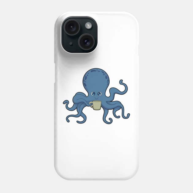 Octopus Coffee Mug Phone Case by Markus Schnabel