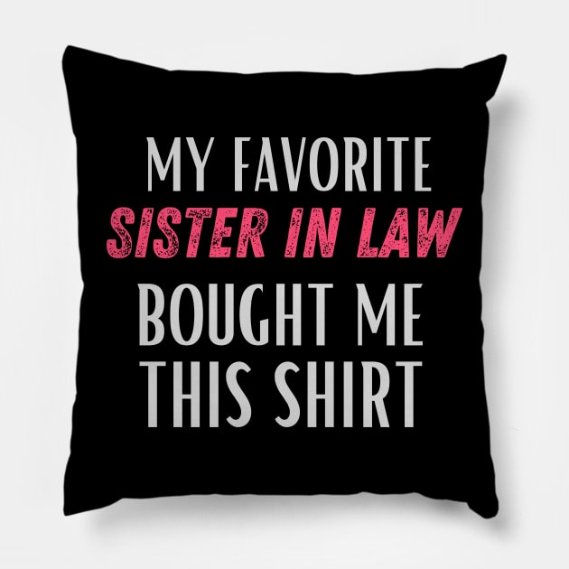 World's best sister-in-law sister in law shirts cute with flowers Pillow by Maroon55