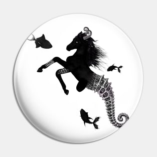 Wonderful dark steampunk seahorse Pin