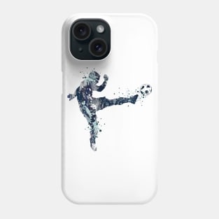 Boy Soccer Player Volley Shot Phone Case