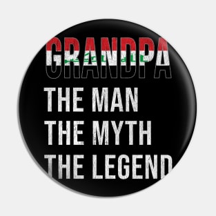 Grand Father Iraqi Grandpa The Man The Myth The Legend - Gift for Iraqi Dad With Roots From  Iraq Pin