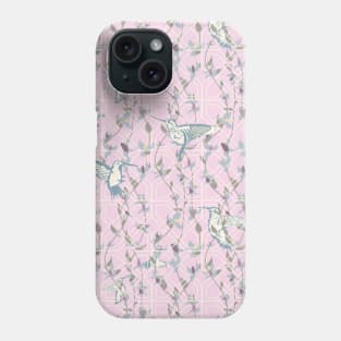 Hummingbirds and Trellis - PInk Phone Case