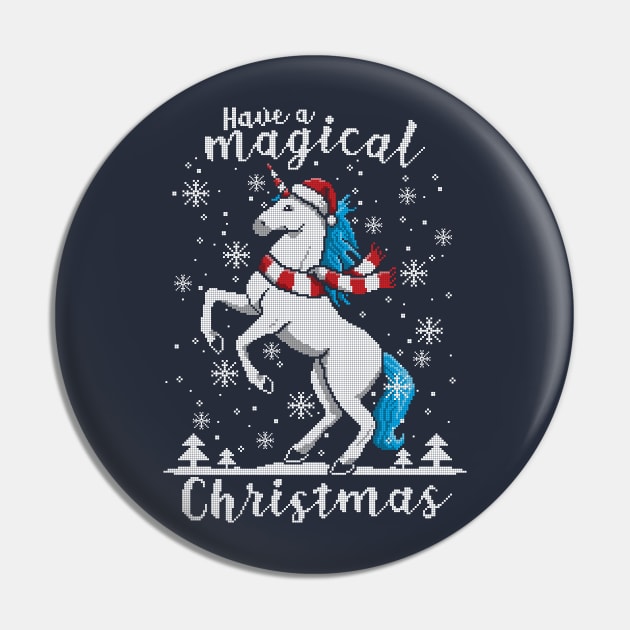 Magic unicorn ugly Christmas sweater Pin by NemiMakeit