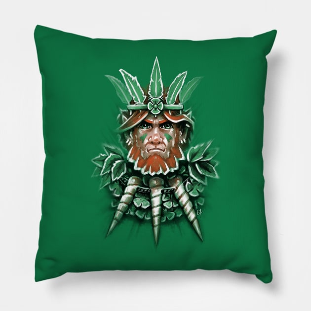 Wild Leprechaun Pillow by c0y0te7