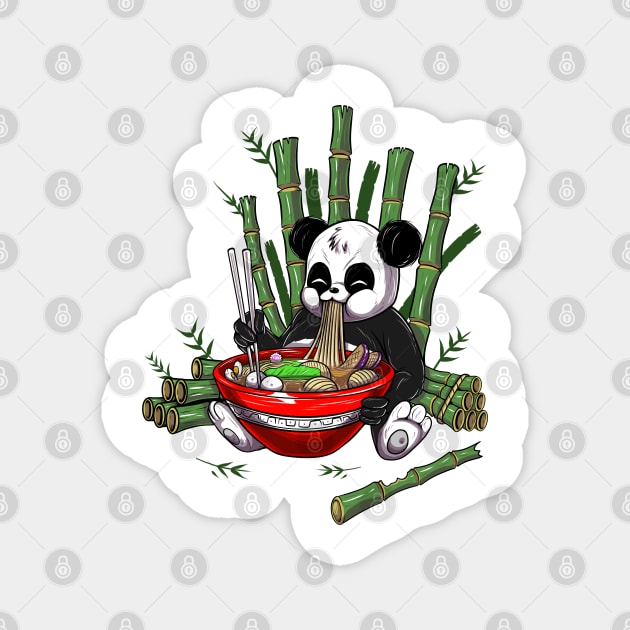 Panda Ramen Magnet by Meca-artwork