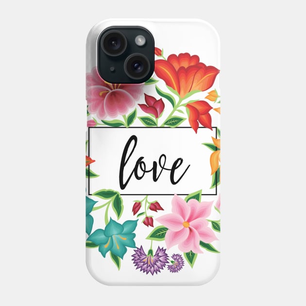 Floral Love Phone Case by Akbaly