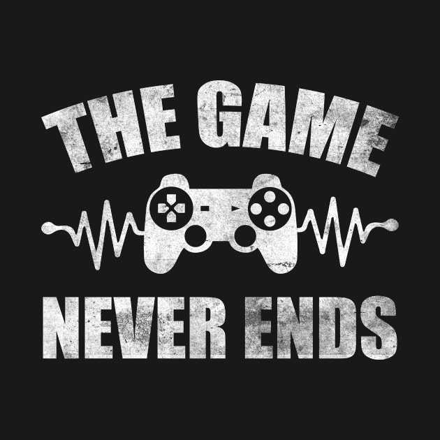 game never ends heartbeat controller gamer quote gaming by jodotodesign