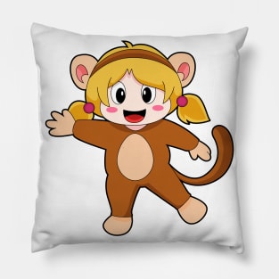 Girl in Costume as Monkey Pillow