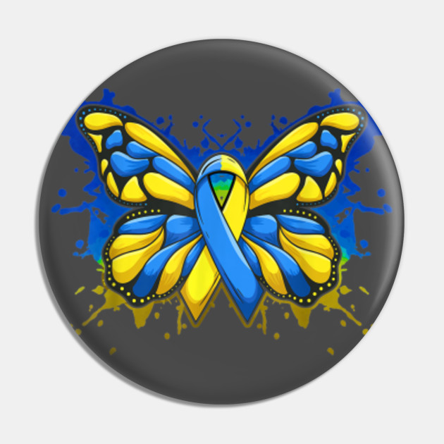 Down Syndrome Awareness Butterfly Ds Syndrome Awareness Butterfly Pin Teepublic