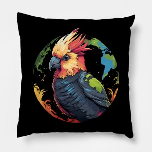 Cockatiel Earth Day Pillow