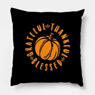 Grateful Thankful Blessed - Happy Fall Y'all Gift Pillow